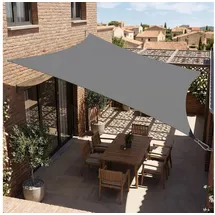 sunula Sonnensegel Balkon Polyester UV Schutz Sonnenschutz Terrasse Garten Rechteckig Anthrazit 3 x 5 m