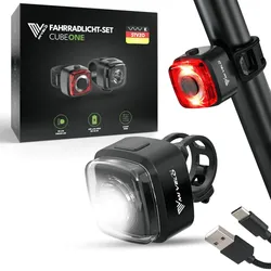 Fahrradlicht Set LED "Cube One" USB-aufladbar - oft gekauft,Zubehör