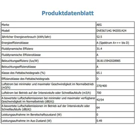 AEG DVE5671HG Kopffreihaube 60 cm