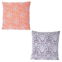MCW Zierkissen Barock + Blumen 45 x 45 cm Orange