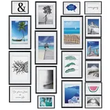 bomoe Paradise Bilderrahmen Kunststoff schwarz 10x15 cm 6er Set