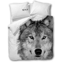 Traumschlaf Wendebettwäsche Wolf Grau 135 x 200 cm + 80 x 80 cm