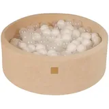 MeowBaby Bällebad, Ecru: Weiß/Transparent