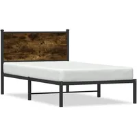 vidaXL Metallbett 160 x 200 cm Räuchereiche