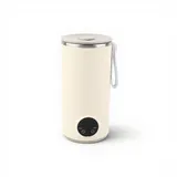 Reise-Wasserkocher, Tragbarer Kleiner Tee-Kaffee-Wasserkocher mit 4 Temperatur Regler, EdelstahlHeißwasser Kessel mit Rührer, 400ml, USB-Wiederauf Ladbar