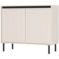 Selsey Sideboard 2-türig mit geriffelten Fronten, Sandbeige, 100 cm
