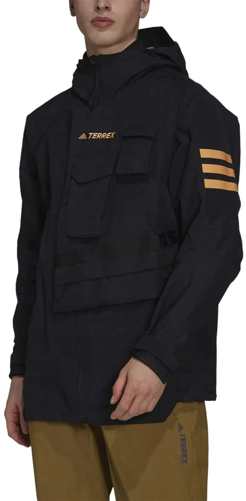 adidas Regenjacke Terrex Xploric (strapazierfähig, wasserdicht) schwarz Herren