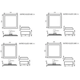 KANLUX KATRO V2 18W 1260lm 225x225mm neutralweiß - 4000K