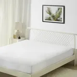 Amazon Basics Matratzenüberzug mit Reißverschluss für Matratzen bis 30 cm, wasserdicht und bettwanzensicher, 180 x 200 cm, Weiß
