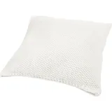 Hahn Haustextilien Kissenbezug STRICK 50 x 50 cm Weiß
