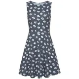 Beachtime Strandkleid Grau/Blau Blumendruck 34