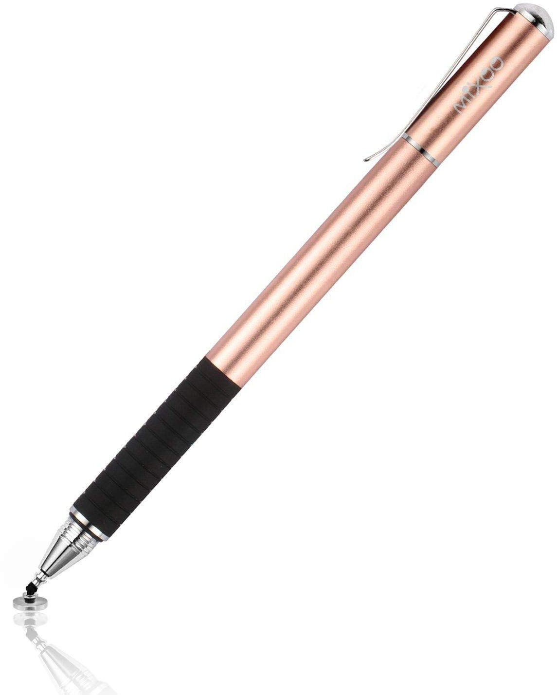 Mixoo Stift Präzision Disc Eingabestift Touchstift Stylus 2 in 1 Kapazitive Touchscreen Stift, kompatibel für Smartphones &Tablets (Roségold)