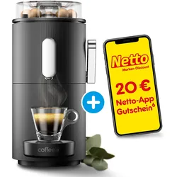 CoffeeB Kaffeemaschine Globe, schwarz + 20€ Netto App-Gutschein