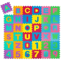 Tectake tectake® Puzzlematte 86-teilig, aus EVA-Schaumstoff, Gesamtfläche: 3,6 m2, jedes Teil 31,5 x 31,5 x 1 cm
