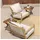 Outsunny Beistelltisch 45 x 45 x 45 cm Beige