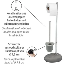 Wenko WC-Bürstengarnitur Pebble Stone Grau 1 St.