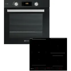 BAUKNECHT Backofen-Set "BAKO BLACK STEAM PROTECT", A+ (A+++-D), schwarz, Herdsets, Pyrolyse-Reinigungssystem