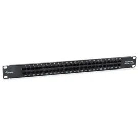 Equip Patchpanel 50x Cat3 19" 1HE ISDN schwarz