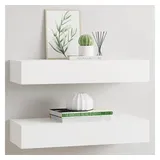 vidaXL Wandregal 60 x 23,5 x 10 cm Weiß