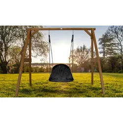 Sitzschaukel Harry - Braun, / Grau, Weiß / Weiß, Braun / Braun, Weiß - 	254 x 160 x 207 cm - aus Hemlockholz