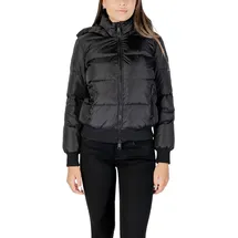 Armani Exchange Damen Icon Project Logo Patch Kurze Länge Jacke Schwarz M, Schwarz, 38 - 38