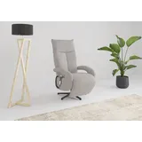 sit&more TV-Sessel Zoe 74 x 112 x 82 cm Silber Polyester mit Kopfteilverstellung & 360° Drehfunktion