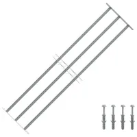 vidaXL Fenstergitter Verstellbar mit 3 Querstäben 1000-1500 mm