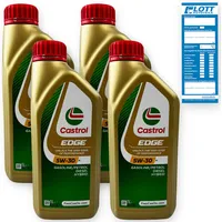 4x 1 Liter Castrol Motorenöl Edge Fluid Titanium 5W-30 M Motoröl Oil Ö 15BF68