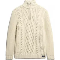 Superdry Strickpullover mit Zopfmuster Modell »Jacob cable, Knit Half Zip«, Gr. XL,