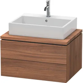 Duravit L-Cube 72x54,7cm, Nussb Nat, f Kons, 2 Schub.