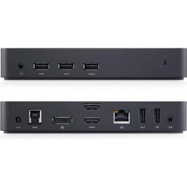 Dell D3100 USB 3.0 Ultra HD Triple Video Docking Station Kabelgebunden USB 3.2 Gen 1 (3.1 Gen 1) Type-B Schwarz