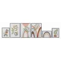 DKD Home Decor Leinwand Blätter Polystyrol (40 x 2,8 x 60 cm) (6 Stück) (Referenz: S3018235)