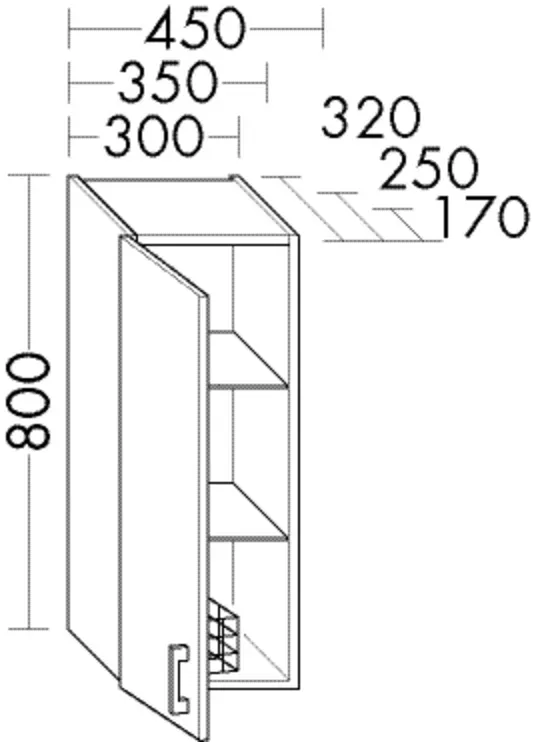 Burgbad Hängeschrank Sys30 PG2 Echo 800x350x250 Marone Dekor Trüffel, HM3540RF1717 HM3540RF1717