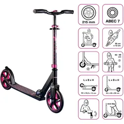 muuwmi Aluminium Scooter Pro 215 mm new pink EINHEITSGRÖSSE