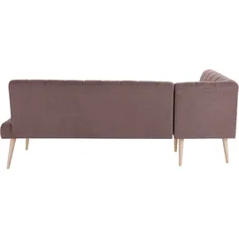 exxpo - sofa fashion Costa 157 x 92 x 245 cm Struktur langer Schenkel rechts hellbraun