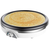 Cecotec Crepestone XL INOX. 1350 W, Edelstahl, Platte mit antihaftbeschichtung und abnehmbar, Einstellbarer Thermostat, Rolle und Spatel inklusive, 38 cm