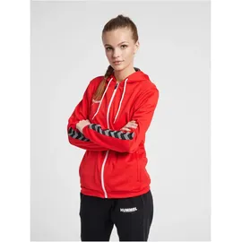 hummel Authentic Poly Zip Hoodie Woman, True Red XS