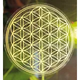 Saraswati Blume des Lebens 9 cm gold, Aufkleber