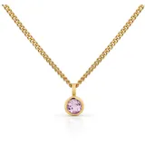 Orolino Kette mit Anhänger »Gold 585 mit pinkem Amethyst 5mm«, 88835238-0 gelb