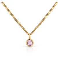 Orolino Kette mit Anhänger »Gold 585 mit pinkem Amethyst 5mm«, 88835238-0 gelb