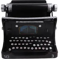 DAUZ Schwarze Tragbare Schreibmaschine, Weit Verbreitetes Antikes Schreibmaschinenmodell für zu Hause