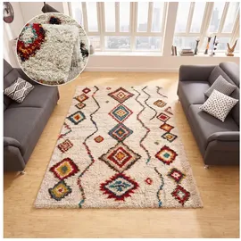 HANSE HOME Hochflor-Teppich Geometric, rechteckig, Höhe: 30 mm, Shaggy, Flokati, Boho Design, Weich, Flauschig, Geometrisches Muster bunt 160 cm x 230 cm x 30 mm