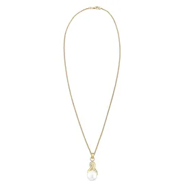Elli Halskette Infinity Perle mit Kristalle 925 Sterling Silber Gold