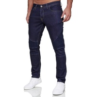 Slim-fit-Jeans 16517 in cooler Biker-Optik blau