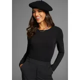 LAURA SCOTT Langarmbody Basic Schwarz 46