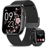 JUNG AIMIUVEI Smartwatch Damen & Herren Fitnessuhr, mit Bluetooth Smartwatch (4,69 cm/1,85 Zoll) mit Telefon Funktion, 100+ Trainingsmodi, mit Android