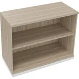 SOENNECKEN Regal 2OH 100,0 x 44,2 x 78,1 Verkehrsweiß/Eiche Natur