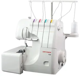 Gritzner - Kayser GRITZNER 788 Overlock Neue Version 2025 mit Fadenabschneider + LED Beleuchtung + E-Book mit QR-Code PLUS Handbuch "Meine Overlock" - Weiß