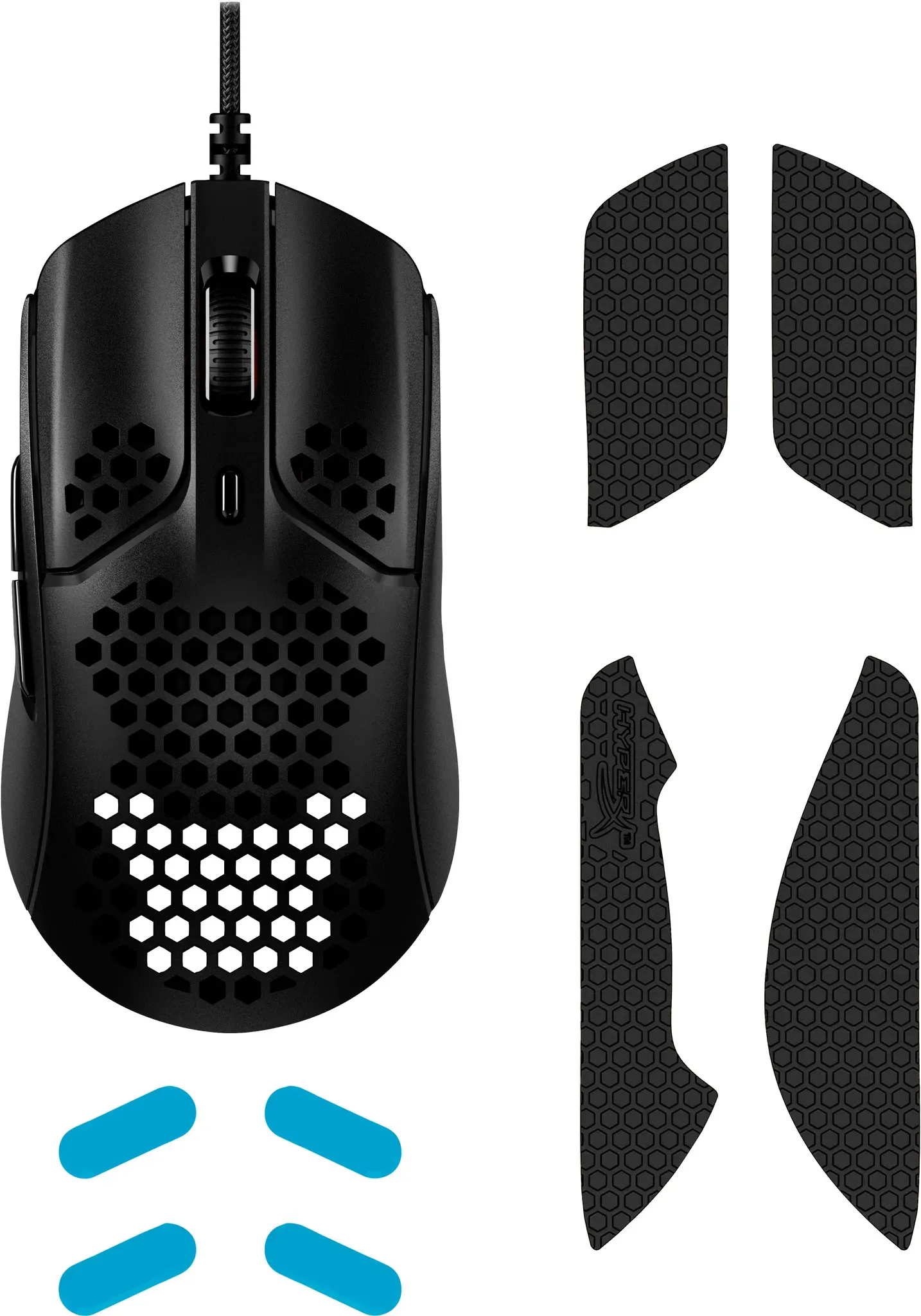 HyperX Pulsefire Haste (Kabelgebunden), Maus, Schwarz