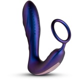 Hueman Black Hole Anal-Vibrator mit Penisring - Dunkelblau